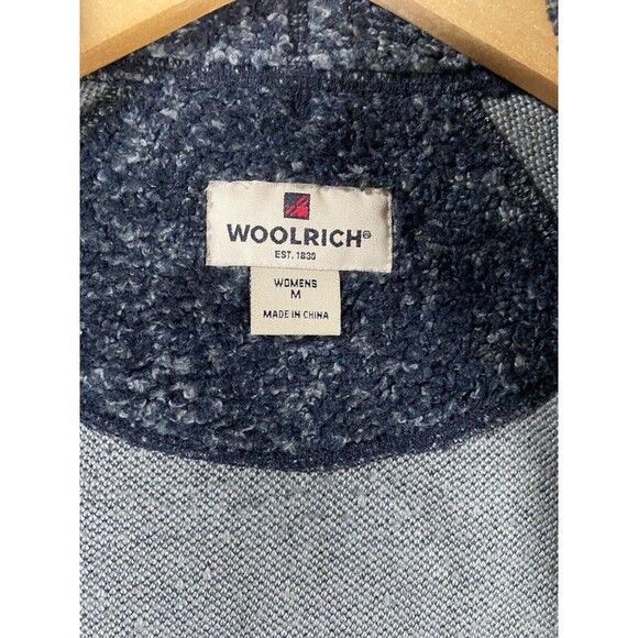 Woolrich Vest Women's Medium Gray Onyx Heather Acrylic Sherpa Mock Neck Full Zip - Picture 6 of 12